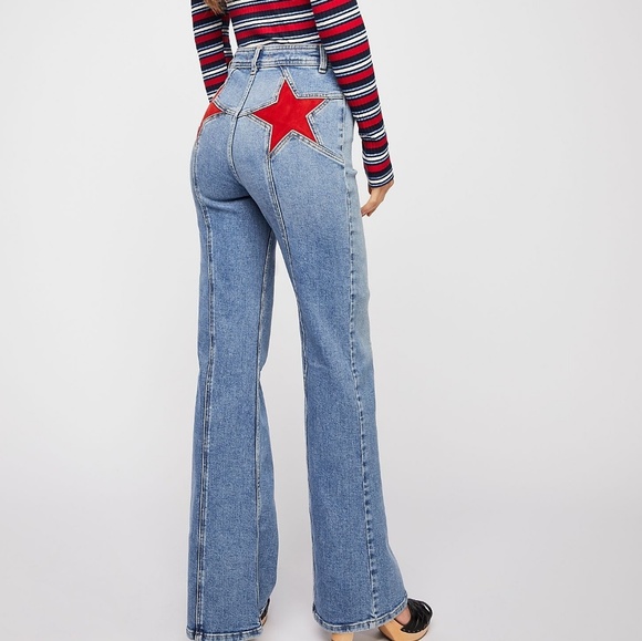 jeans with red stars